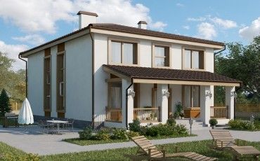 Проект дома из блоков 10-2034