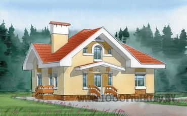 Проект дома из блоков 1101