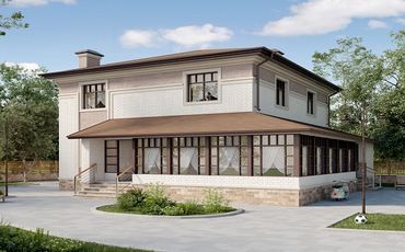 Проект дома из блоков 10-2257