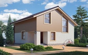 Проект дома из блоков 10-2053