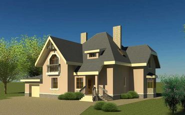 Проект дома из блоков 1545