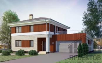 Проект дома из блоков м38