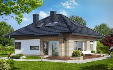 Проект дома из блоков 1596