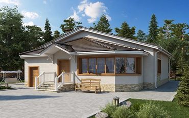 Проект дома из блоков 10-2259