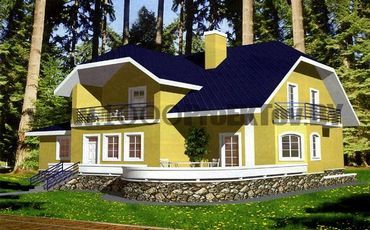 Проект дома из блоков 1513