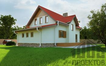 Проект дома из блоков м23