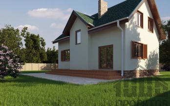 Проект дома из блоков м18