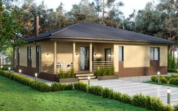 Проект каркасного дома 2-12