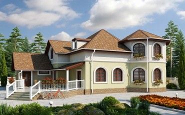 Проект дома из блоков 10-2225