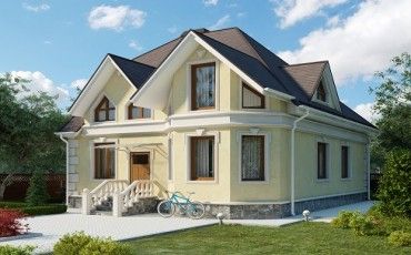 Проект дома из блоков 10-2190