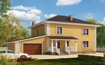 Проект дома из блоков 10-2163