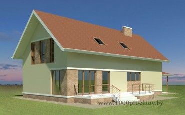 Проект дома из блоков 1648