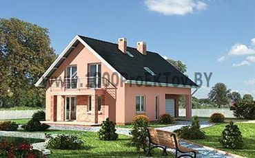 Проект дома из блоков 1277