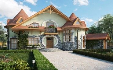 Проект дома из блоков 10-2218-2