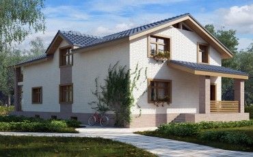 Проект дома из блоков 10-2116