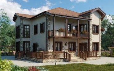 Проект дома из блоков 10-2248