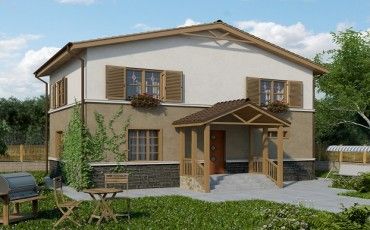 Проект дома из блоков 10-2057