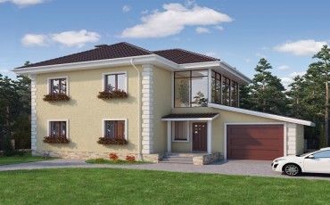 Проект дома из блоков 10-2153-2