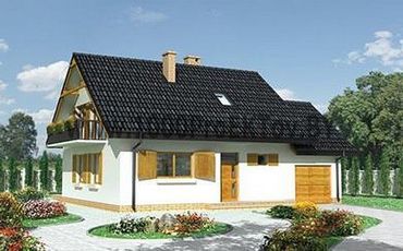 Проект дома из блоков 1300