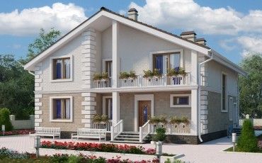 Проект дома из блоков 10-2110