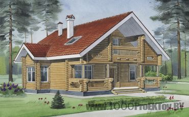 Проект деревянного дома 1054