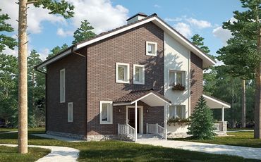 Проект дома из блоков 10-2076