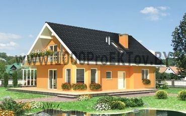 Проект дома из блоков 1373