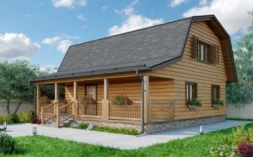 Проект деревянного дома 10-2216