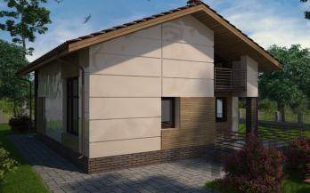 Проект дома из блоков м22