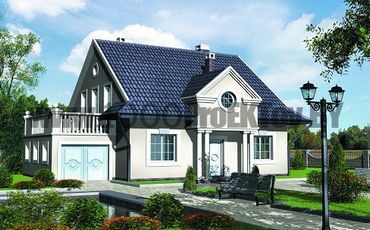 Проект дома из блоков 1538