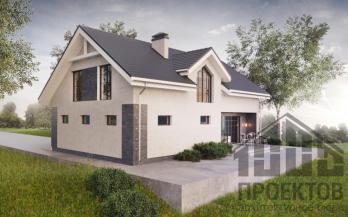 Проект дома из блоков м6