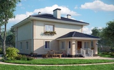 Проект дома из блоков 10-2075