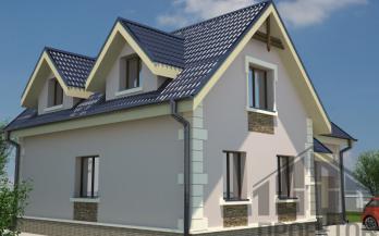 Проект дома из блоков м24