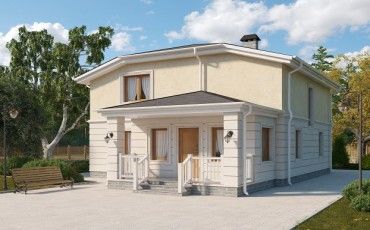 Проект дома из блоков 10-2213