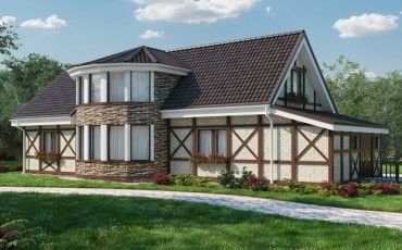 Проект дома из блоков 10-2104-2