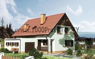 Проект дома из блоков 1280