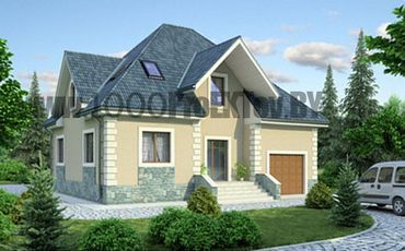 Проект дома из блоков 1086