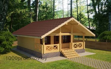 Проект деревянного дома 3-28