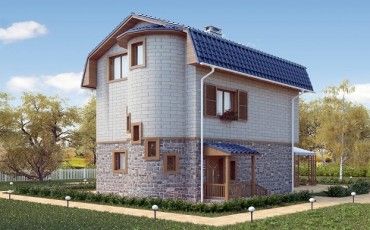 Проект дома из блоков 10-2120