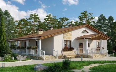 Проект дома из блоков 10-2215