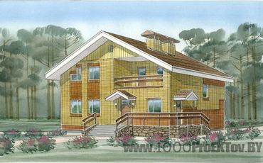 Проект дома из блоков 1107