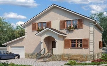 Проект дома из блоков 10-2081