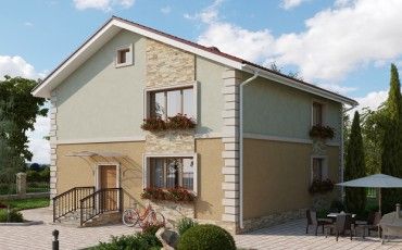 Проект дома из блоков 10-2170