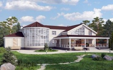 Проект дома из блоков 10-2129