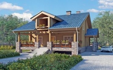 Проект деревянного дома 10-2062