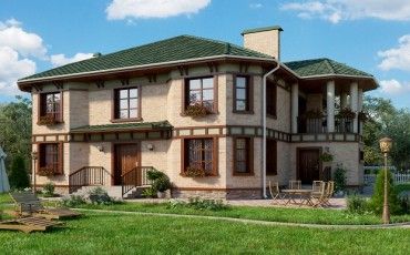 Проект дома из блоков 10-2112