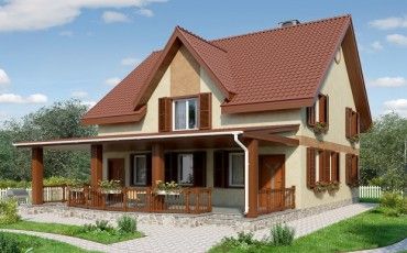 Проект дома из блоков 10-2139