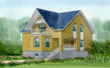 Проект дома из блоков 1105