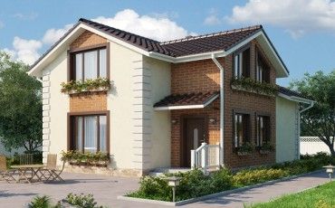 Проект дома из блоков 10-2051