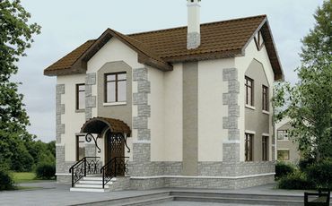 Проект дома из блоков 1540